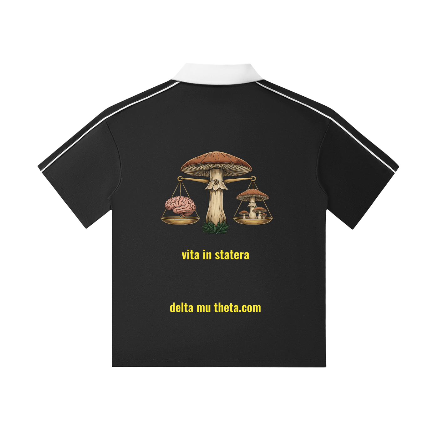 06// PSILOCYBIN CLUSTER_PL0004_Contrast Collar Short-Sleeve Polo Shirt