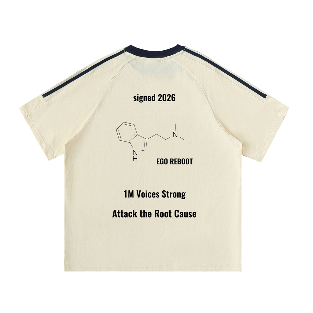 02 // 5-MEO-DMT ARSENAL _(RT0047)_Signed 2026_BUFO_Short Sleeve_Contrast Panel Cotton Polo Shirt