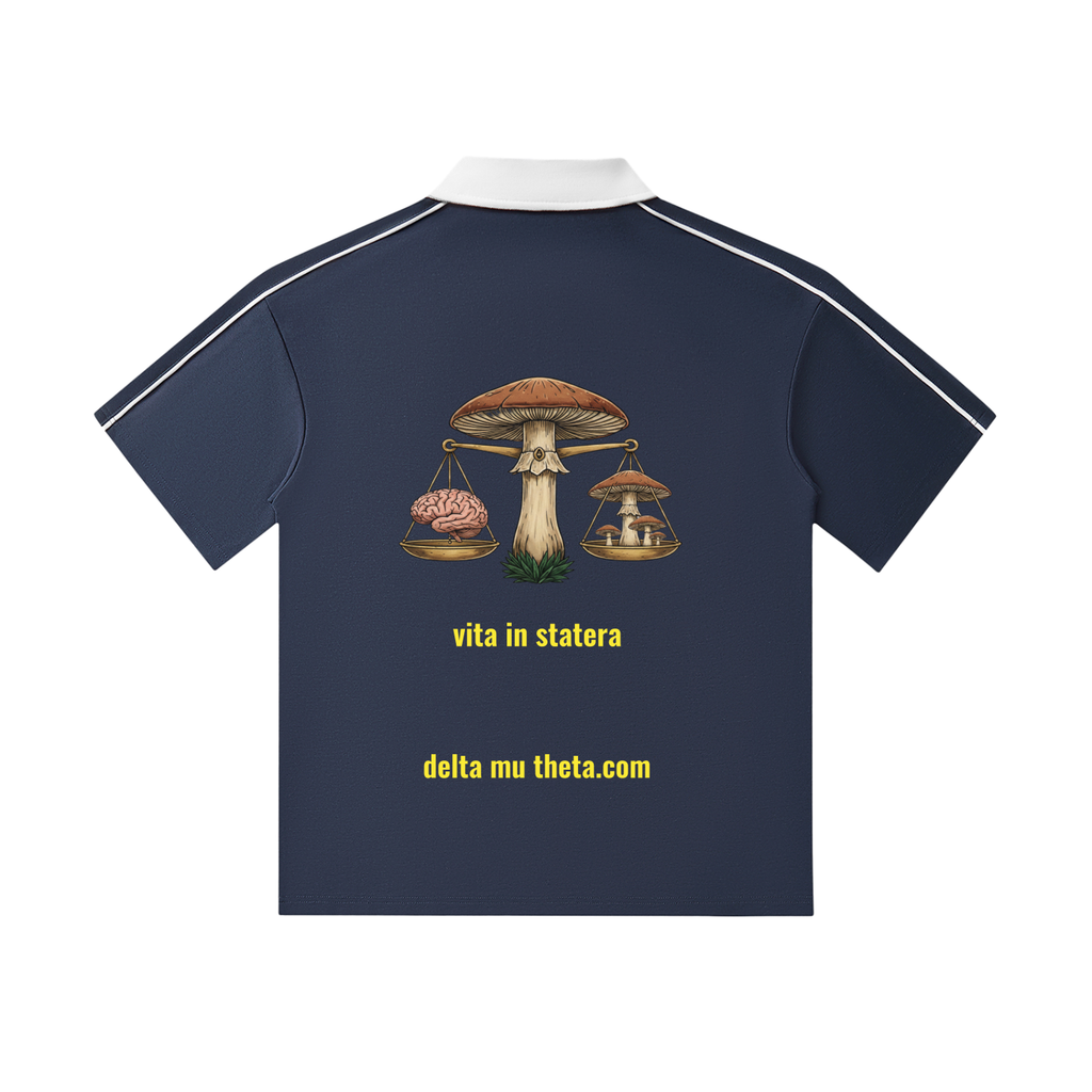 06// PSILOCYBIN CLUSTER_PL0004_Contrast Collar Short-Sleeve Polo Shirt