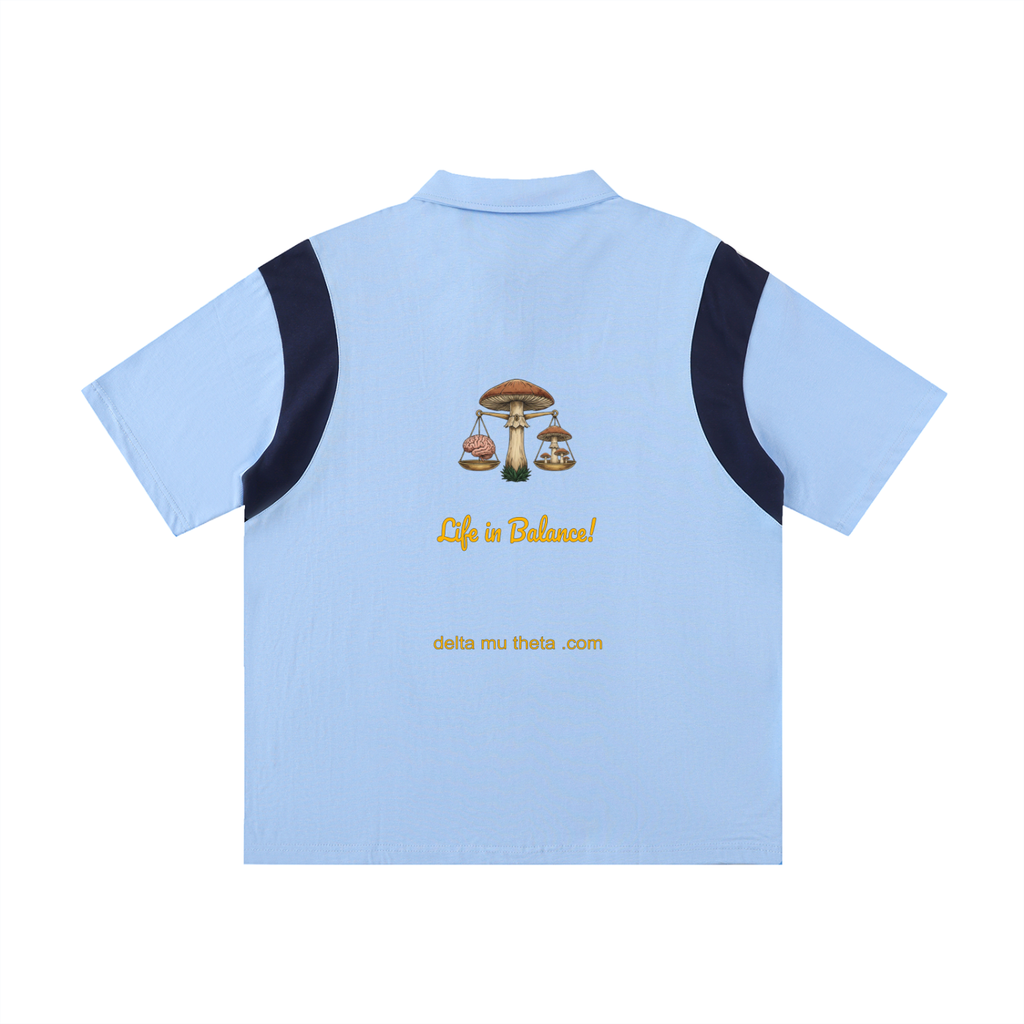06 // PSILOCYBIN CLUSTER_(PL0006)_Short Sleeve_Polo_Short Sleeve_Contrast Panel Cotton Polo Shirt