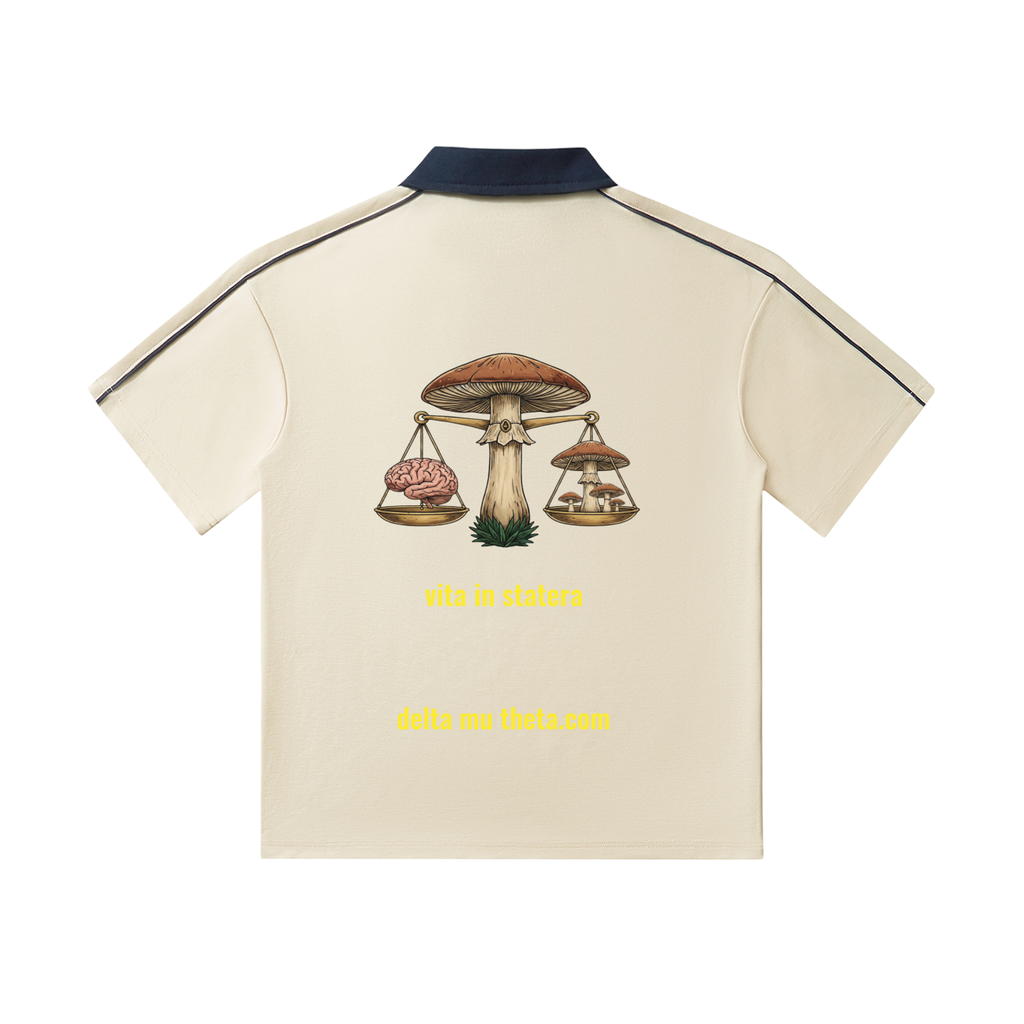 06// PSILOCYBIN CLUSTER_PL0004_Contrast Collar Short-Sleeve Polo Shirt