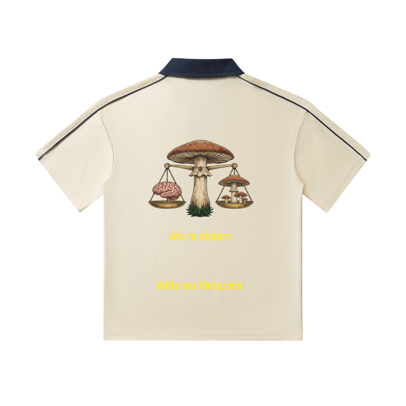 06// PSILOCYBIN CLUSTER_PL0004_Contrast Collar Short-Sleeve Polo Shirt