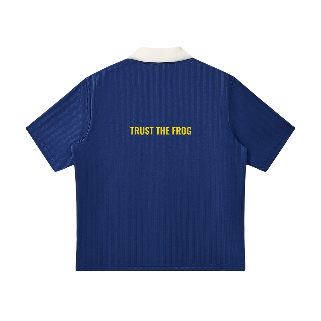 02// 5-MEO-DMT ARSENAL_RT00072_Trust the Frog_Contrast Collar Striped Soccer Jersey0