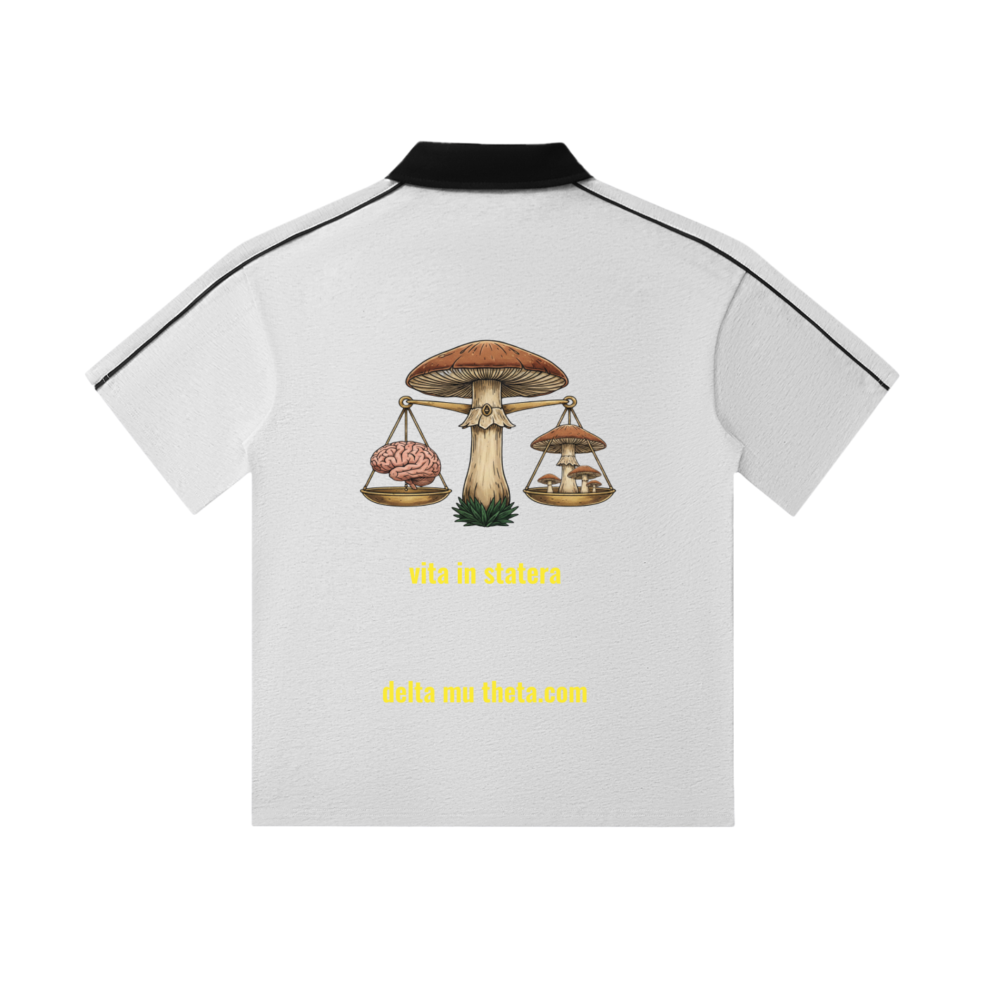 06// PSILOCYBIN CLUSTER_PL0004_Contrast Collar Short-Sleeve Polo Shirt