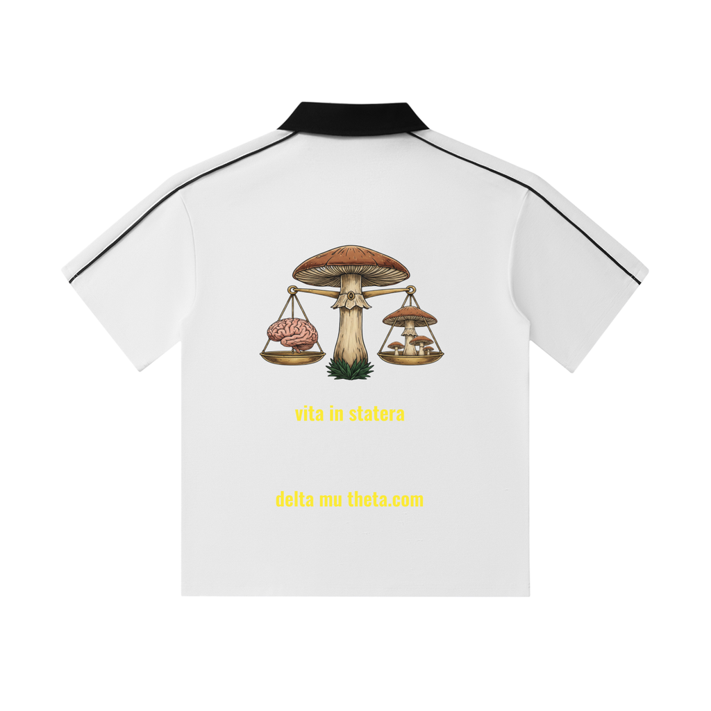06// PSILOCYBIN CLUSTER_PL0004_Contrast Collar Short-Sleeve Polo Shirt