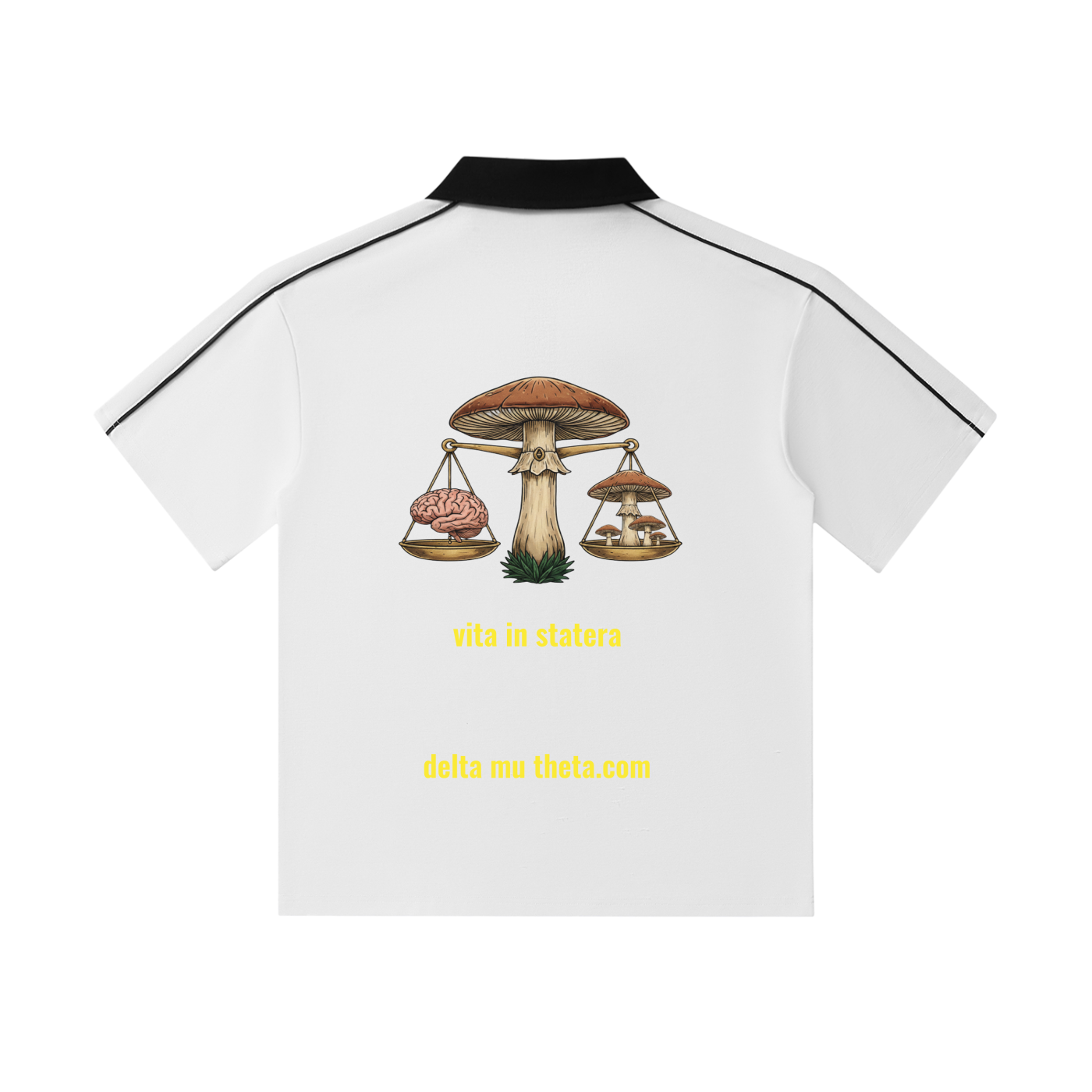 06// PSILOCYBIN CLUSTER_PL0004_Contrast Collar Short-Sleeve Polo Shirt