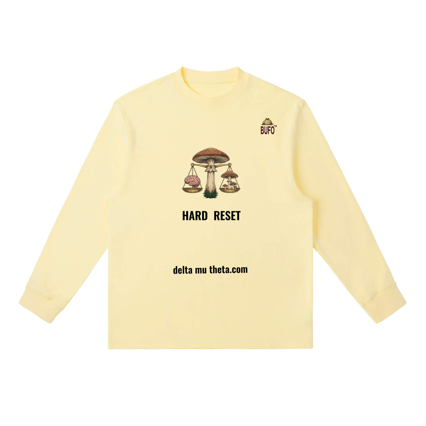 PRODUCT ID: 06 // PSILOCYBIN CLUSTER_February 2026_(RT0061)_Essential Crewneck Long-Sleeve T-Shirt