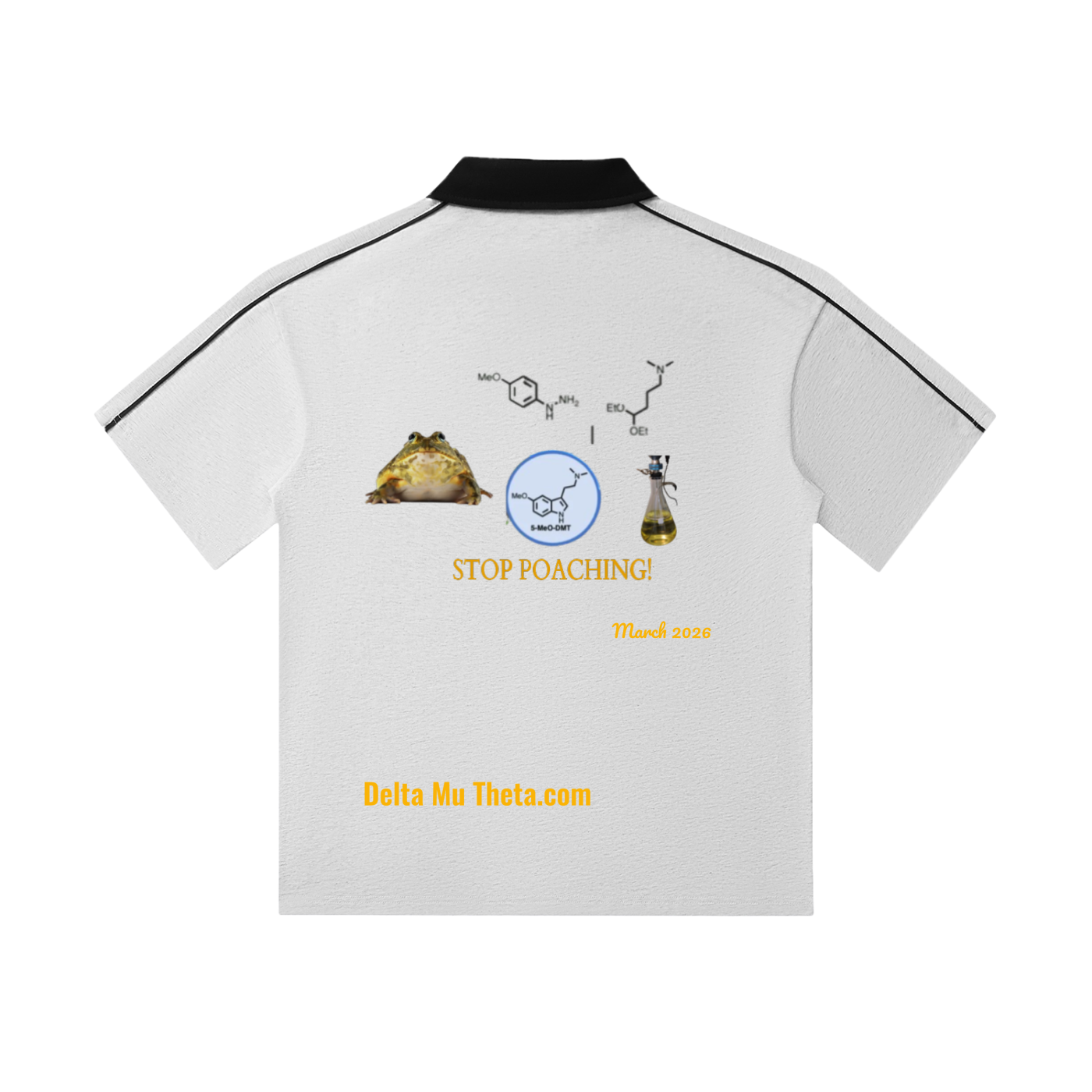 02 // 5-MEO-DMT ARSENAL // MARCH 2026 PETITION // CONTRAST COLLAR POLO [PL0004]