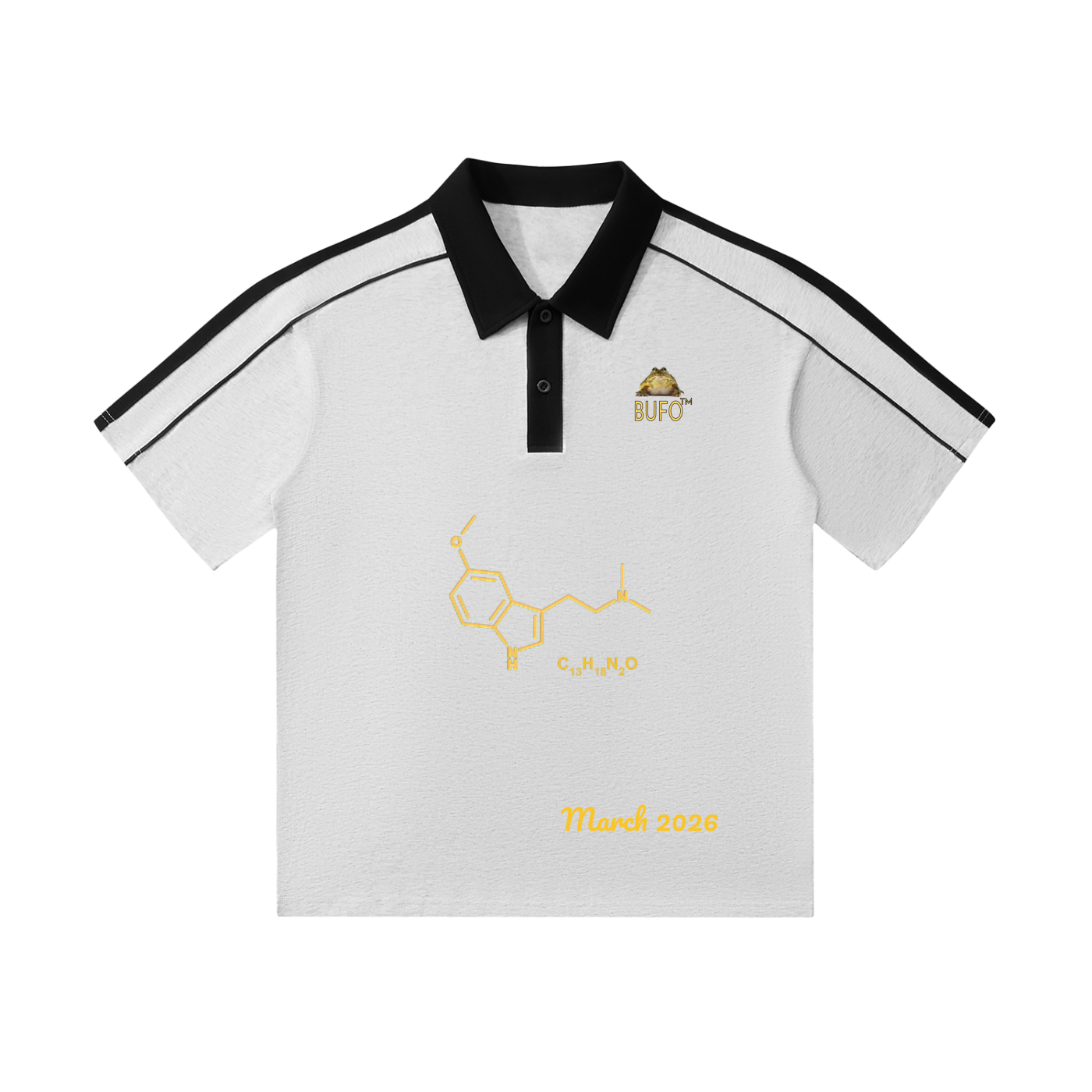 06// PSILOCYBIN CLUSTER_PL0004_Contrast Collar Short-Sleeve Polo Shirt