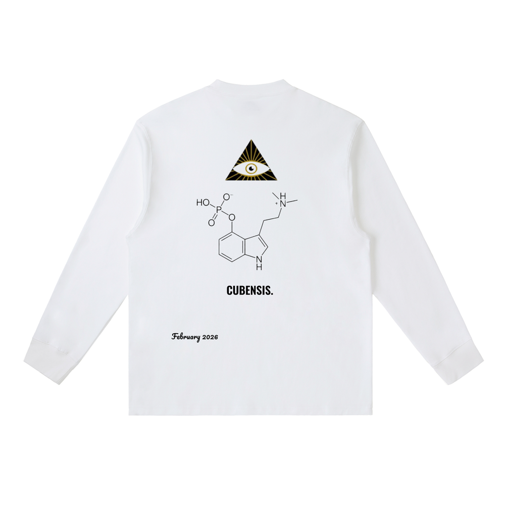 PRODUCT ID: 06 // PSILOCYBIN CLUSTER_February 2026_(RT0061)_Essential Crewneck Long-Sleeve T-Shirt
