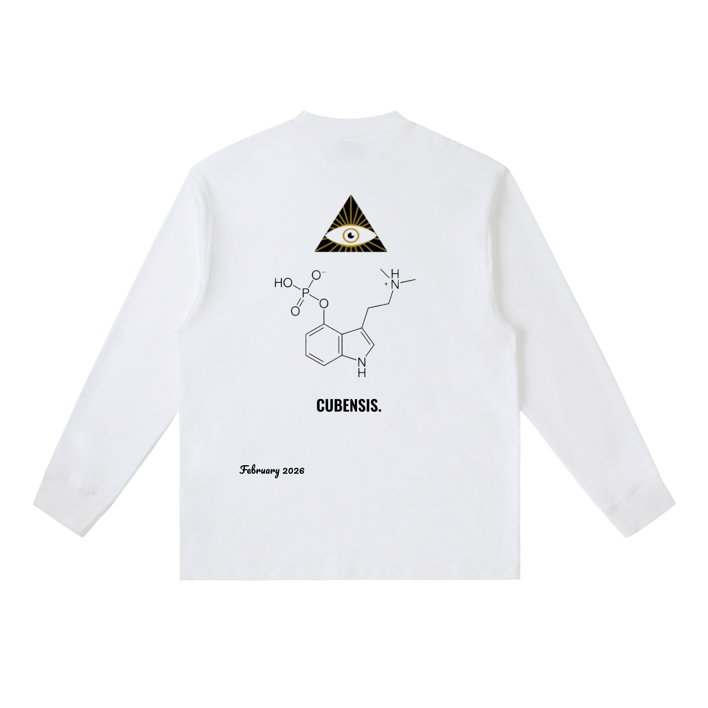 PRODUCT ID: 06 // PSILOCYBIN CLUSTER_February 2026_(RT0061)_Essential Crewneck Long-Sleeve T-Shirt