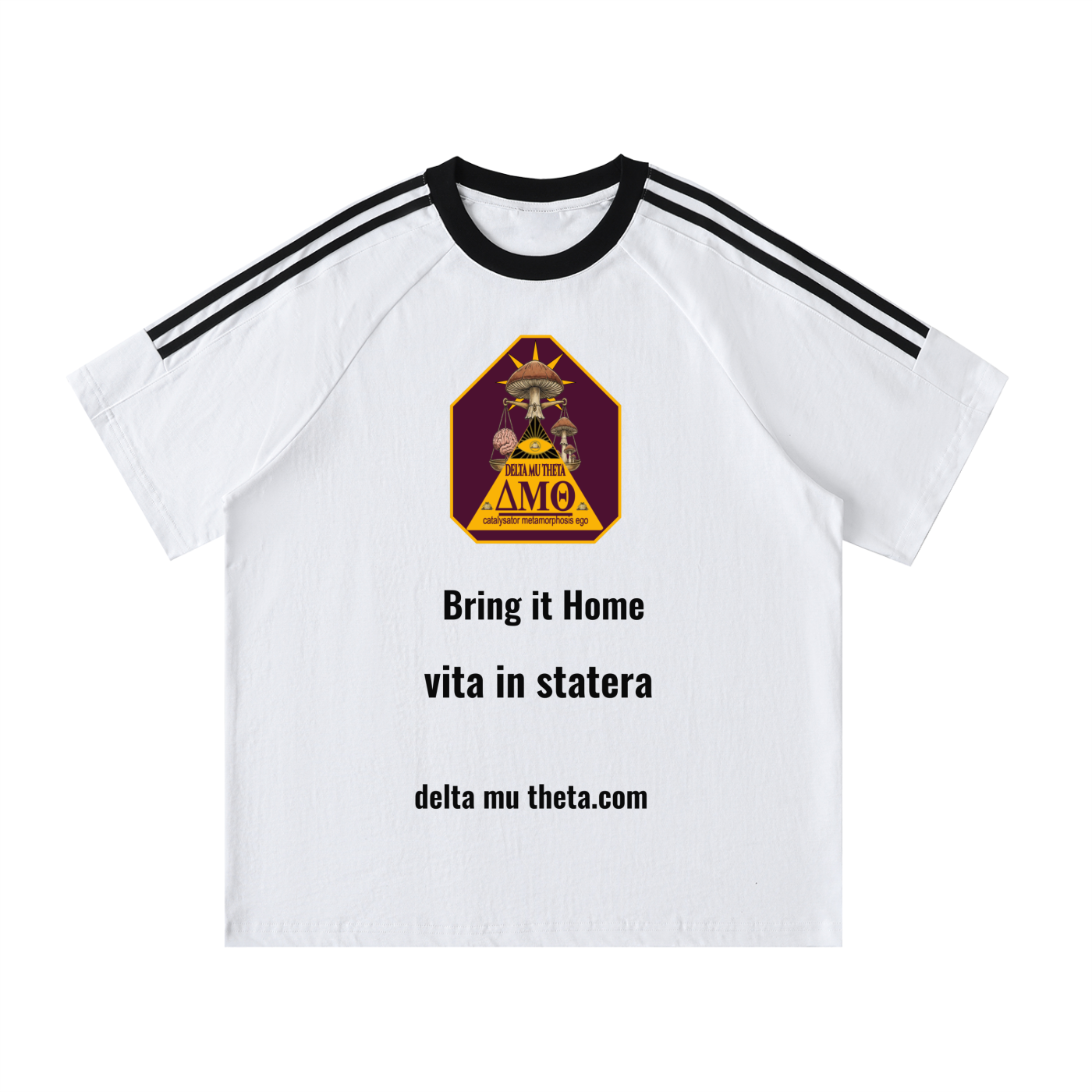 02 // 5-MEO-DMT ARSENAL _(RT0047)_Signed 2026_BUFO_Short Sleeve_Contrast Panel Cotton Polo Shirt