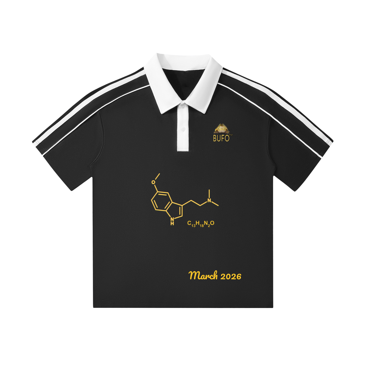 06// PSILOCYBIN CLUSTER_PL0004_Contrast Collar Short-Sleeve Polo Shirt