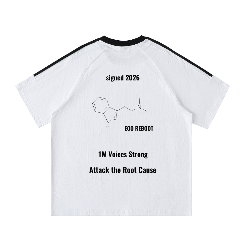 02 // 5-MEO-DMT ARSENAL _(RT0047)_Signed 2026_BUFO_Short Sleeve_Contrast Panel Cotton Polo Shirt