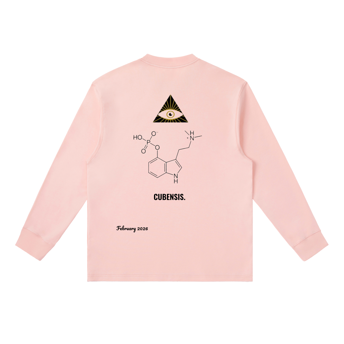 PRODUCT ID: 06 // PSILOCYBIN CLUSTER_February 2026_(RT0061)_Essential Crewneck Long-Sleeve T-Shirt
