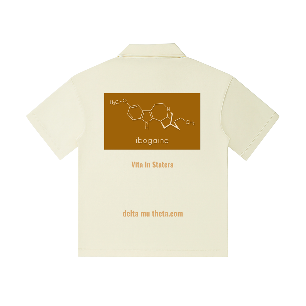 01//Ibogaine Batch_PL005Drop Shoulder Short-Sleeve Polo