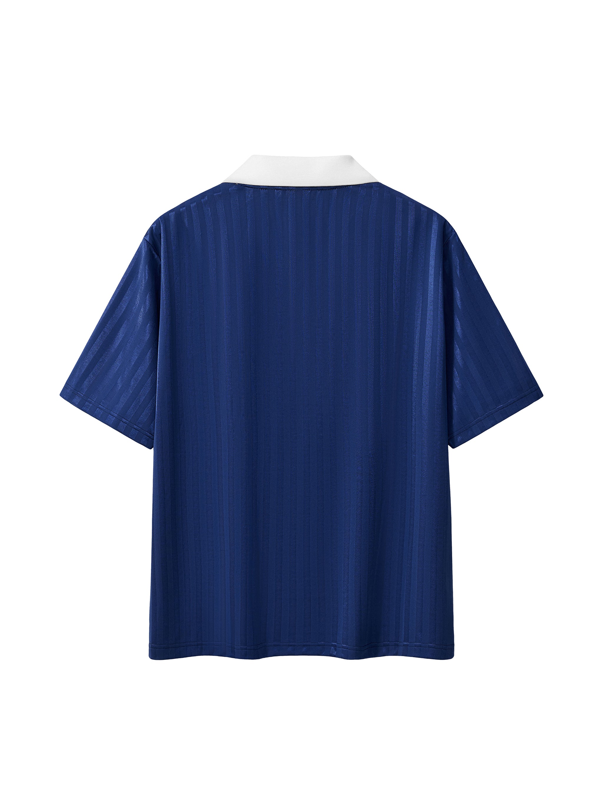 02// 5-MEO-DMT ARSENAL_RT0072_Trust the Frog_Contrast Collar Striped Soccer Jersey